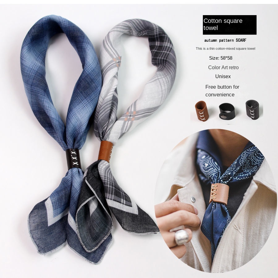 Men's Square Scarf with Button - Silk Scarf Square review and price