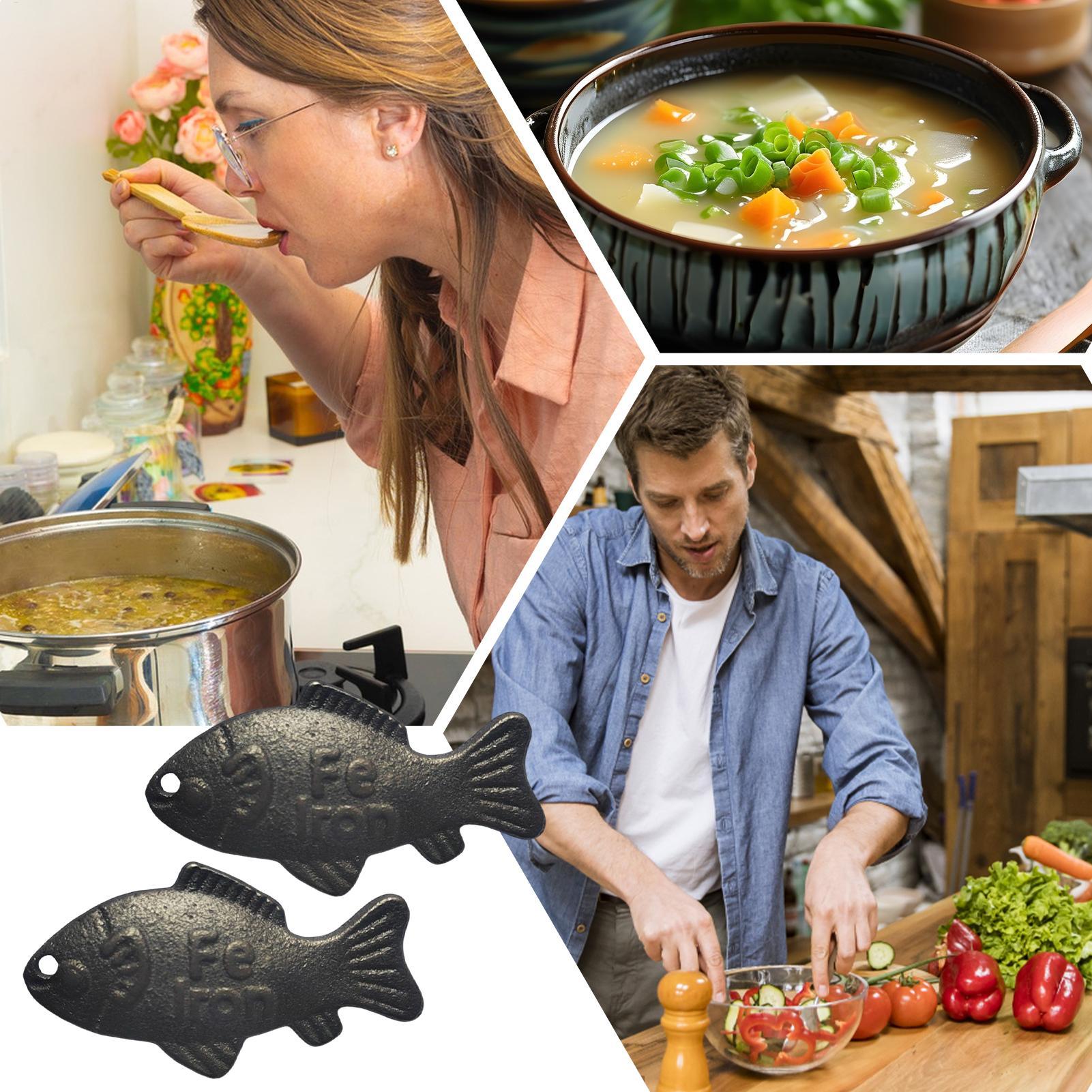 2pcs Iron Fish A Natural Sourc - Women Kitchen Accessories review and price