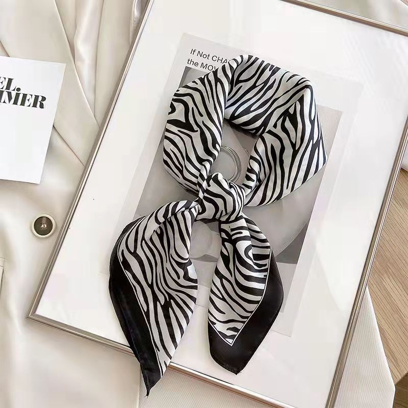 New Fashion Zebra Printed Squa - Silk Scarf Square review and price