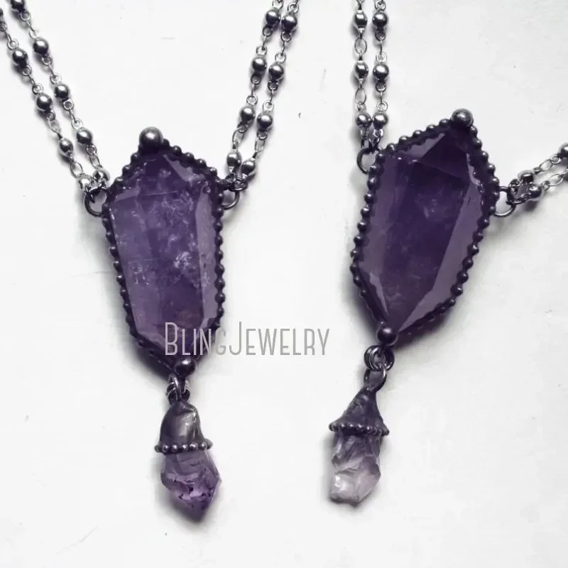 10pcs Amethyst Crystal Necklac - Women'S Emo Accessories review and price