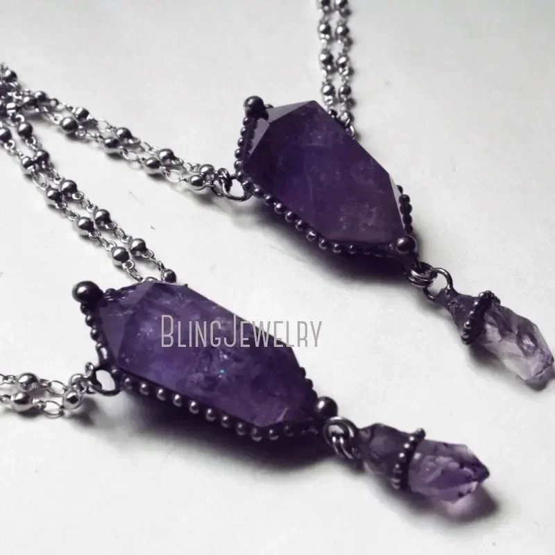 10pcs Amethyst Crystal Necklac - Women'S Emo Accessories review and price