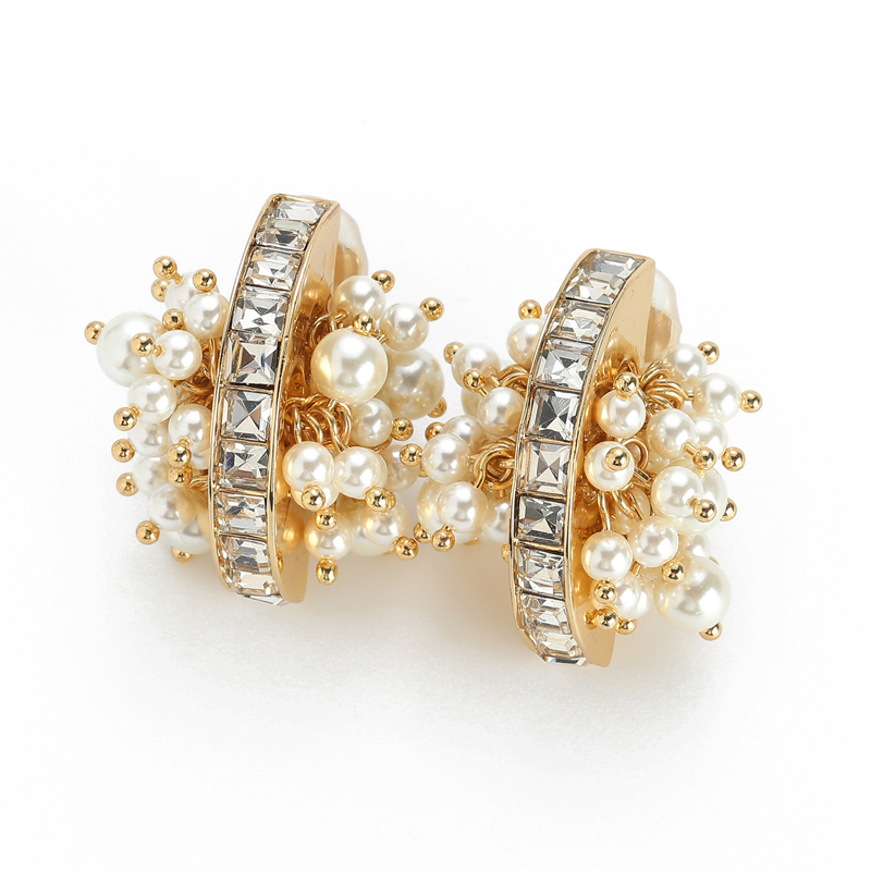 Vintage White Crystal Pearl Ea - Women Accessories Dubai review and price