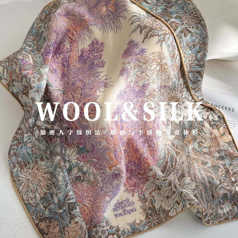 Silk Wool Scarves Woman Foular - Women Accessories Sale review and price