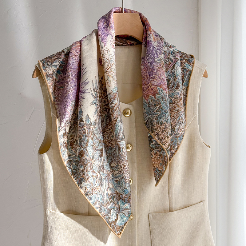 Silk Wool Scarves Woman Foular - Women Accessories Sale review and price
